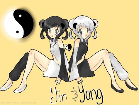 Ying Yang Character Design, Yin Yang Character Design, Twin Ocs, Kamaboko Squad, Pose Reference Drawing, Twin Day, Minecraft Server, Minecraft Inspiration, Anime Head