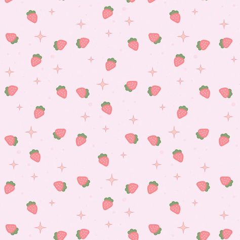 System Aesthetic, Strawberry Background, Gfx Roblox Background, Strawberry Moon, Pink Wallpapers, Kawaii Background, Strawberry Moons, Light Icon, Strawberry Pattern