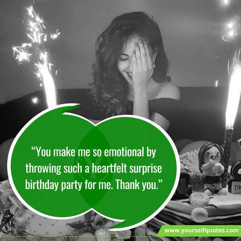 Thank You For Birthday Surprise Quotes, Thanking Friends For Birthday Surprise, Thanks For Surprise Gift Quotes, Thanks For Birthday Surprise Quotes, Thank You For Surprise Gift Quotes, Surprise Gifts Quotes, Birthday Surprises For Friends, Thank You Best Friend, Thank You Quotes For Birthday