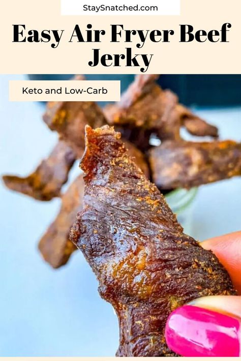 Air Fryer Beef Jerky Recipes, Jerky Recipes Air Fryer, Beef Jerky Recipe Air Fryer, Air Fryer Jerky, Keto Jerky Recipe, Air Fryer Beef Jerky, Ground Beef Jerky Recipe, Beef Jerky Recipe Dehydrator, Jerky Recipes Dehydrator