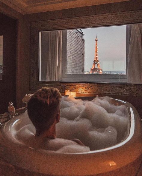 Unique Hotels & Resorts on Instagram: “Sunset view in Paris. 📸 @andretamburrini” Couples Bathtub, Bath Couple, Bathtub Photography, Tag Your Love, In The Bathtub, Travel Pictures Poses, Sunset View, Goals Pictures, Unique Hotels