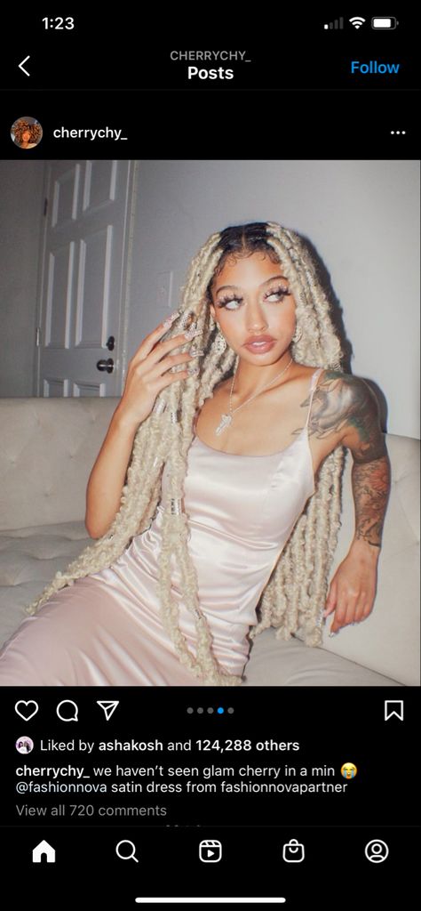 Blonde Faux Locs, Faux Locs Blonde, Locs Blonde, Curly Hair Videos, Faux Locs Hairstyles, Protective Hairstyles Braids, Dope Hairstyles, Hair Crush, Locs Hairstyles