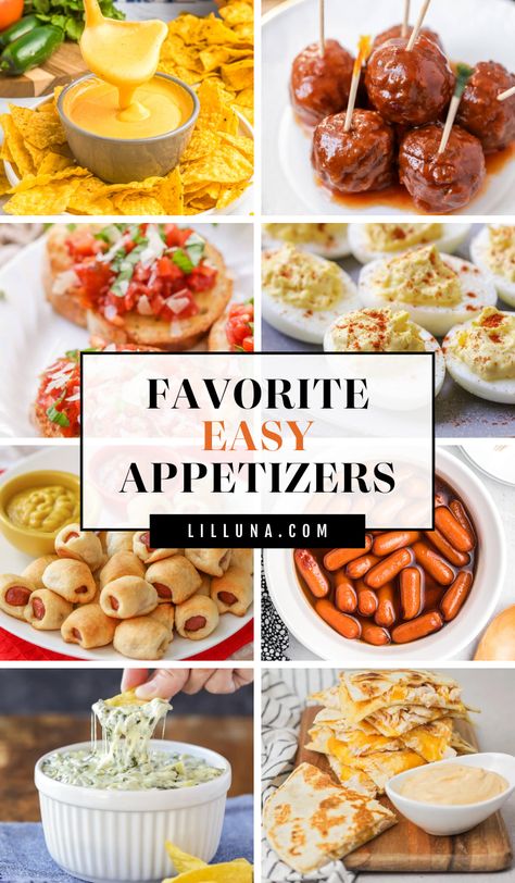 Start your party off right with these easy appetizers - a few ingredients, quick prep, or make-ahead, one way or another they are ALL easy! #appetizers #easyappetizers #easyapps #easyrecipes #appetizerrecipes Dollar General Appetizers, Afternoon Appetizers Simple, Easy Appetizers For Two, Quick Cheap Appetizers, Make Ahead Horderves Appetizers Easy, Three Ingredient Appetizers, Super Simple Appetizers, Low Cost Appetizers, Non Bake Appetizers