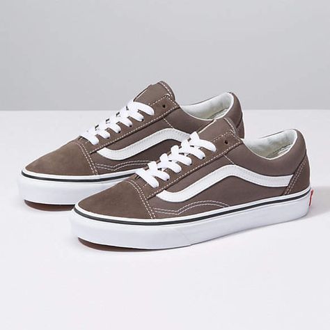 Old Skool Brown Vans, Old Skool Vans, Shoes Vans, White Vans, Shoes Ladies, Buy Shoes Online, White Shoes Women, Ladies Shoes, Leather Shoes Woman