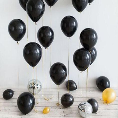 30pcs/lot 2.2g Pearl Black White Silver Latex Balloons Birthday Wedding Party Decorations Air Helium balloons Kids Gifts baloons-in Ballons & Accessories from Home & Garden on Aliexpress.com | Alibaba Group Ideas For Birthday Party, Ideas Birthday Party, Mr Onederful Birthday, Mickey First Birthday, Happy Birthday Wallpaper, Black And White Theme, Black Balloons, Baby Birthday Party, Birthday Meme