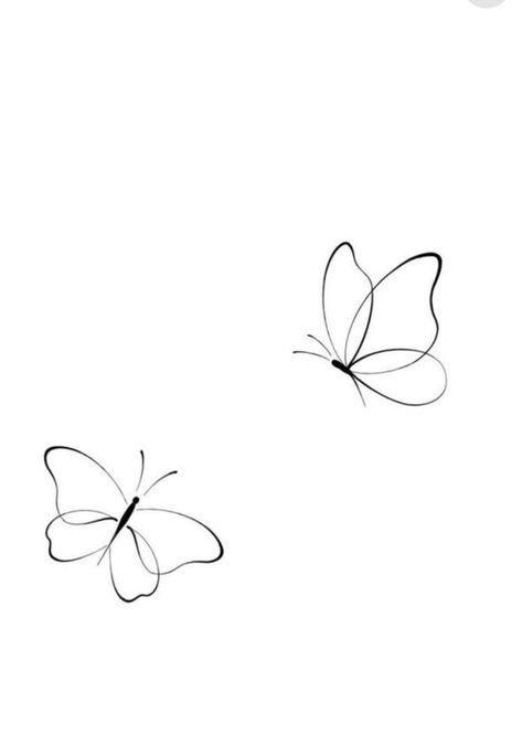 Plain Butterfly Tattoo, Line Drawing Butterfly Tattoo, Simply Butterfly Tattoo, Butterfly Tattoo Linework, Fine Line Butterfly Tattoo Design, Small Butterfly Tattoos For Women, Simplistic Butterfly Tattoo, Small Butterfly Drawing, Single Line Butterfly Tattoo