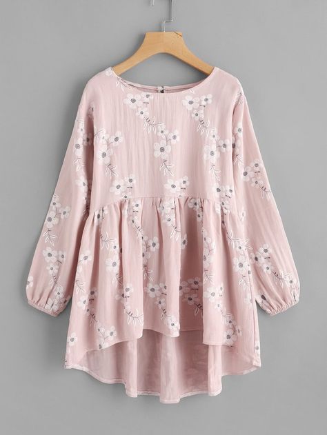 Babydoll Blouse, Fashion Tops Blouse, Hijabi Outfits Casual, Trendy Fashion Tops, Fashion Attire, Designs For Dresses, Stylish Dress Designs, Kurta Designs, Fashion Tops