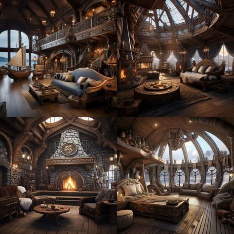 Everything Norse & Vikings Culture | Viking Livingroom Luxury | Facebook Viking Living Room, Viking Decor Interior Design, Viking Tavern, Goth Dining Room, Commune Living, Viking Bedroom, Viking Room, Viking Home, Viking Man