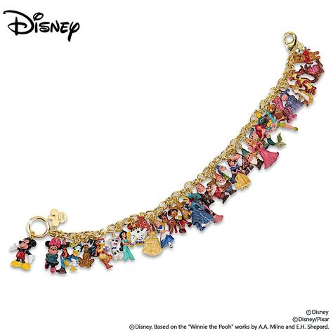 The Bradford Exchange Peanuts Charm, Disney Charm Bracelet, Fine Jewelry Design, Disney Bracelet, Disney Artists, Disney Charms, Disney Figurines, Bradford Exchange, Disney Character