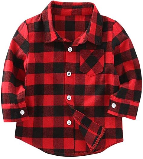 Matching Family Christmas Sweaters, Red Clothing, Toddler Wearing, Red Plaid Flannel, Boys Plaid, Kids Fabric, Long Sleeve Plaid Shirt, Long Sleeve Plaid, Kids Fashion Boy