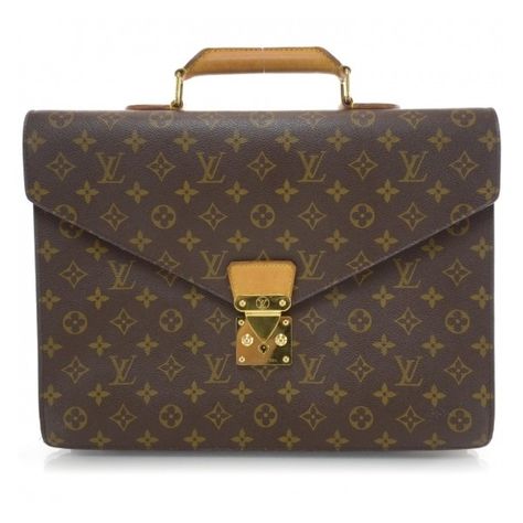 LOUIS VUITTON Monogram Serviette Conseiller Briefcase ❤ liked on Polyvore Louis Vuitton Briefcase, Black Briefcase, Pre Owned Louis Vuitton, Vintage Handbags, Laptop Bag, Louis Vuitton Monogram, Top 10, Second Hand, Bag Lady