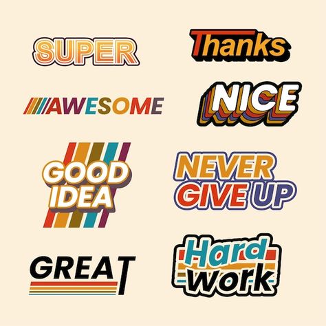 Cool sticker design vector | Premium Vector #Freepik #vector #typography-quotes #emblems #vintage-logo #typography-design Typography Sticker Design, Slogan Sticker, Sticker Logo Design, Slogan Design Ideas, Typography Stickers, Typography Sticker, Vector Typography, Logo Typography, Cool Typography