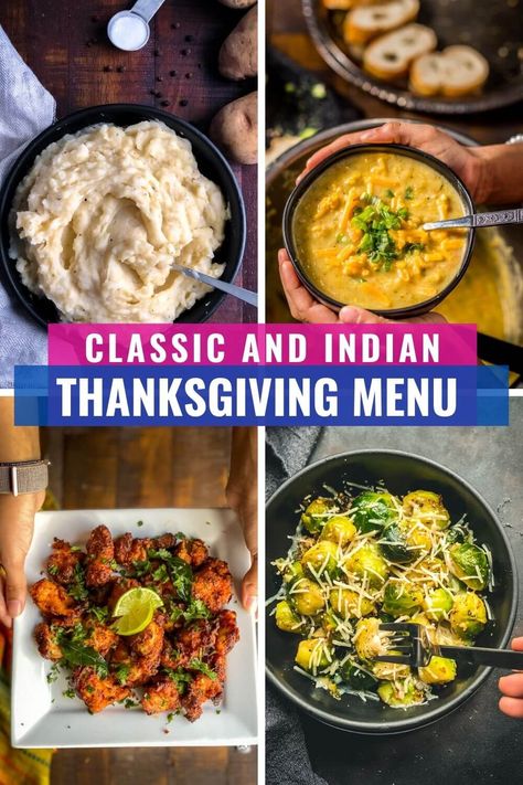 Looking for something new to make this Thanksgiving? Try this interesting mix of South - Asian Inspired dishes as well as some classics for your dinner this year. via @simmertoslimmer Thanksgiving Recipes Vegetarian, Cooking Cranberries, Indian Thanksgiving, Carrots Side Dish, Cheddar Soup Recipe, Broccoli Cheddar Soup Recipe, Vegetarian Thanksgiving Recipes, Easy Thanksgiving Recipes, Vegetarian Thanksgiving