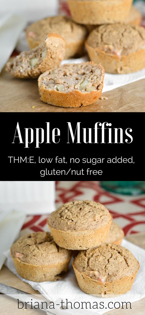 Apple Muffins | Briana Thomas Thm Muffins, Thm Bread, Applesauce Recipes, Thm Snacks, Ginger Muffins, Thm Sweets, Briana Thomas, Thm Breakfast, Bread Keto