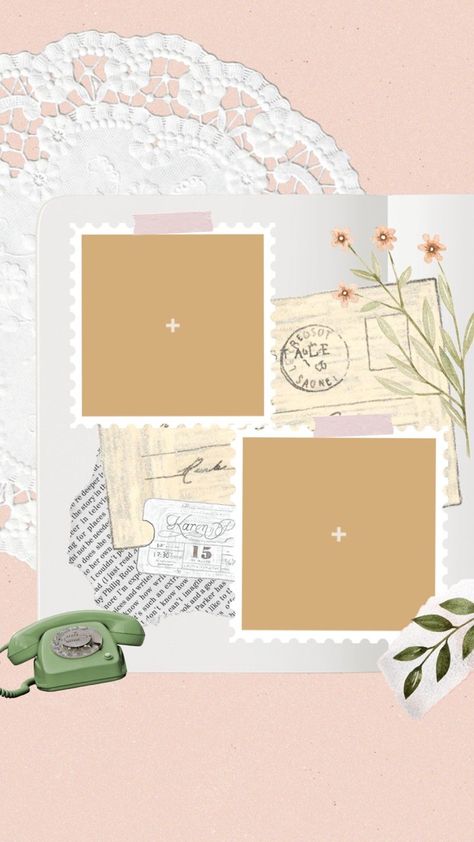 Tampletes Aesthetic, Templates Wallpaper, Wallpaper Scrapbook, A5 Frame, Polaroid Picture Frame, Digital Art Journal, 2022 Instagram, Vintage Template, Wallpaper Iphone Disney Princess