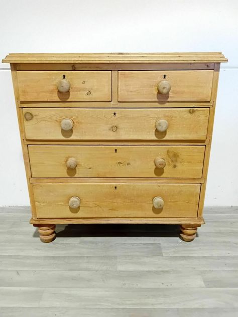 Antique Pine Chest Of Drawers, 1800s | Vinterior Antique Dressers, Pine Chest Of Drawers, Pine Dresser, Pine Chests, Farm Barn, Selling Antiques, Antique Dresser, Antique Items, Wooden Handles