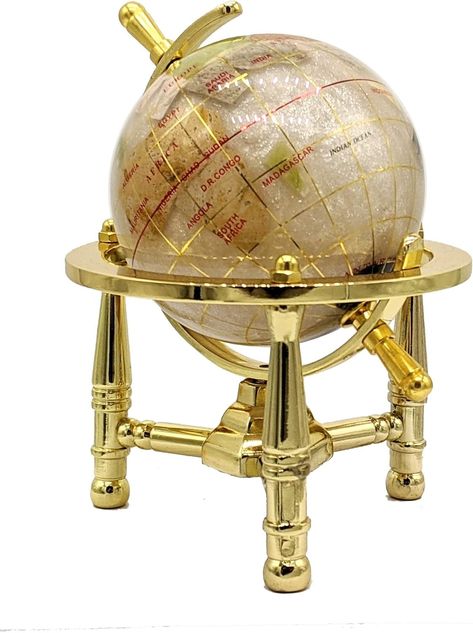 Amazon.com: Unique Art 6-Inch Tall Pearl Swirl Ocean Mini Table Top Gemstone World Globe with Gold Tripod : Toys & Games Book Nook Kids, World Globe, Mini Table, Kids Book, Book Nook, Green Peridot, Kids' Book, Book Nooks, Tripod