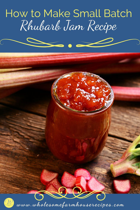 jar of easy homemade rhubarb jam Rhubarb Jam Recipes Canning, Sardine Recipes Canned, Rhubarb Tea, Best Rhubarb Recipes, Rhubarb Chutney, Rhubarb Recipes Pie, Homemade Preserves, Rhubarb Jam Recipes, Dehydrating Food