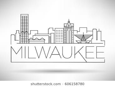 Milwaukee Skyline Tattoo, Milwaukee Skyline, Skyline Tattoo, Milwaukee City, Gel Plate, Skyline Design, Band Tattoo, Typographic Design, Bullet Journals