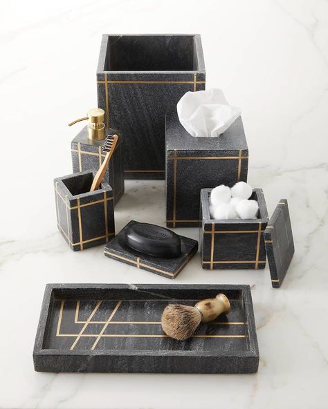 -4161976 Kassatex Palais Marble Cotton Jar Palais Marble Pump Dispenser Palais Marble Soap Dish Bathroom Set Ideas, Bathroom Dispenser, Large Bath Rugs, Marble Jar, Marble Bathroom Accessories, Bathroom Accessories Design, Marble Accessories, Bathroom Accessories Luxury, Cotton Box