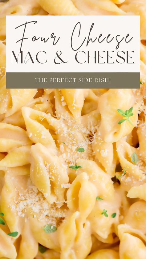 Mac And Cheese With White Sauce, 3 Cheese Sauce Recipe, Mac And Cheese Recipe With Shells, Macaroni And Cheese With Swiss Cheese, Sargento Mac And Cheese Soup, Max And Cheese Sauce Recipe, Creamy Shells And Cheese, Four Cheese Sauce, Cheesy Shells Pasta