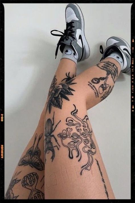 Ribs Tattoo, Simple Tattoo Designs, Leg Tattoos Women, Leg Sleeve Tattoo, Stylist Tattoos, Simple Tattoo, Hot Tattoos, Black Ink Tattoos, Elegant Tattoos