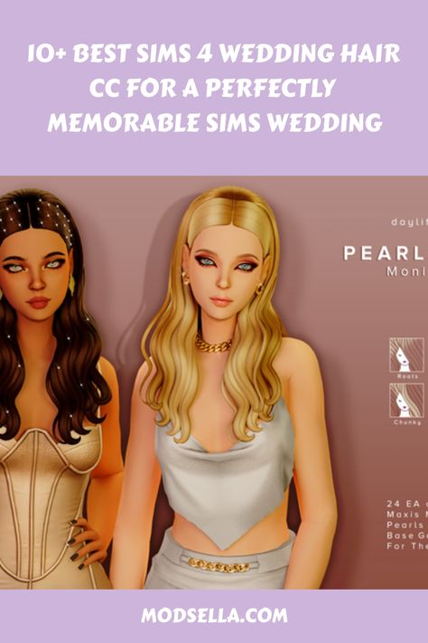 10+ Best Sims 4 Wedding Hair CC for a Perfectly Memorable Sims Wedding Wedding Hair Sims 4, Sims 4 Cc Wedding Hair, Sims 4 Wedding Hair, Sims Wedding, Sims 4 Wedding Dress, Sims 4 Cc Shoes, Flower Crown Hairstyle, Bohemian Style Wedding, Romantic Updo