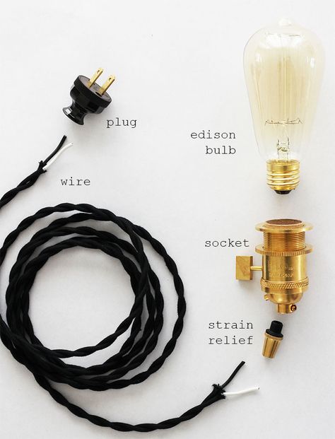 The Grit and Polish - DIY brass light parts labeled 2 Hanging Edison Lights, Hanging Lightbulb, Diy Hanging Light Fixtures, Edison Bulb Light Fixtures, Diy Hanging Light, The Grit And Polish, Grit And Polish, Industrial Hanging Lights, Brass Light Fixture