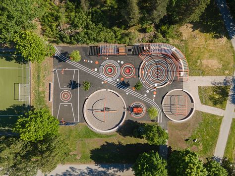 Trissans hjärta - EN Nivå Landskapsarkitektur Urban Park Design, Playground Design Plan, Urban Spaces Design, Playgrounds Architecture, Playground Landscaping, Play Park, Urban Playground, Landscape Design Drawings, Urban Landscape Design