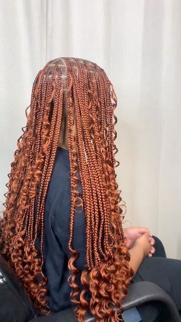 Blk Hairstyles, Birthday Braids, Ginger Locs, College Hair, Ginger Braids, Big Chop Natural Hair, Protective Style Braids, Tie Dye Hair, Short Locs Hairstyles