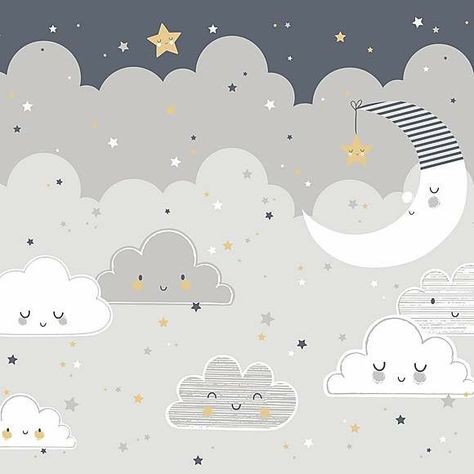 Kids Wallpaper Texture, Wallpaper For Kids Bedroom, Bedroom Wallpaper Texture, Wallpaper Texture Seamless, Wallpaper For Kids Room, Wallpaper Kids Room, Kids Bedroom Wallpaper, Floating Clouds, Wallpaper Seamless