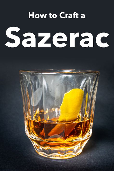 Follow our easy recipe and craft a classic Sazerac cocktail at home in just five minutes. | Sazerac cocktail | Sazerac cocktail | New Orleans cocktail | classic cocktail | mardi gras cocktail | pre-prohibition cocktail New Orleans Cocktails Recipes, Sazerac Recipe, New Orleans Cocktails, Mardi Gras Dinner, Mardi Gras Cocktails, Sazerac Cocktail, Kids Food Recipes, Alcoholic Recipes, Food From Different Countries