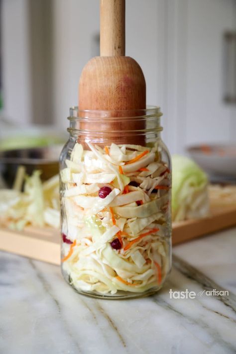 Stomping cabbage with a wooden cabbage smasher/stomper. Cabbage Soup For Canning, Picked Cabbage Recipes, Korean Pickled Cabbage, Cabbage Pickle Recipe, Pickled Cabbage Canning, Preserving Cabbage, Canning Cabbage Recipes, Pickled Cabbage Recipe, Canning Cabbage