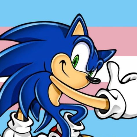 Trans Sonic Fanart, Sonic Pride Icons, Sonic Yippie, Trans Sonic, Icons Trans, Sonic Core, Trans Pfp, Draw Sonic, Sonic Icon