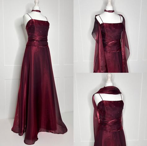 Prom Dress Y2k, Y2k Prom Dress, Evening Gown Pattern, Vintage Evening Dress, Fairy Prom Dress, Vintage Dresses For Sale, Princess Evening Dress, Dress With Scarf, Vintage Prom Dress