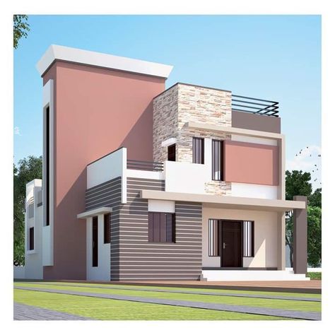 Awesome Two Stories House Exterior And Front Elevation Idea.  Front 35’-4.5” Side 55’- 9” Exterior Paint Colours, Exterior Color Combinations, House Contemporary, Exterior House Paint Color, Apartment Exterior, Paint Color Combinations, Exterior House Paint Color Combinations, Paint Colors For House, Colors For House