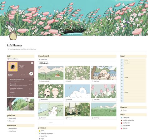 #notion #studioghibli #productivity #planner #inspo Notion Icons Studio Ghibli, Notion Yearly Goals, Aesthetic Notion Ideas, Wesley Anna Notion, Animal Crossing Notion, Notion Inspo Aesthetic, Ghibli Notion Template, Studio Ghibli Notion, Ghibli Notion