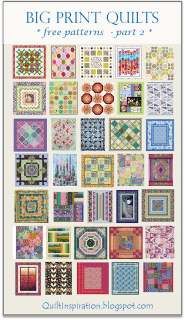 Quilt Inspiration: Free pattern day! Big Print quilts (part 2) Lattice Quilt, Big Block Quilts, Stained Glass Quilt, Flag Quilt, Jelly Roll Quilt Patterns, Rainbow Quilt, Basket Pattern, Country Quilts, Jellyroll Quilts