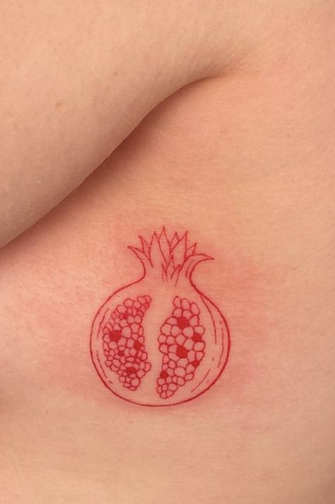 Tiny Pomegranate Tattoo, Simple Pomegranate Tattoo, Pomagranet Tattoo Simple, Sangria Tattoo, Running Tattoos, Grace Tattoo, Pomegranate Tattoo, Aa Tattoos, Tattoo Doodles