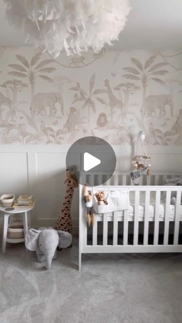 Munks and Me on Instagram: "A gorgeous before & after of this space where the beauty of our wallpaper is revealed 🤎

Thanks @homeofcarliles for capturing this so beautifully, this room is an absolute dream come true. 🤍

Featuring our African Safari, Neutral mural.
www.munksandme.com
.⁣
.⁣
.⁣
#munksandme #munksandmewallpaper #worldwidedelivery #nurserywallpaperuk #nurserywallart #nurseryinteriors #nurserywallpaper #nurserydecor #wallpaper #wallpaperdecor #wallpaperdesign #wallpapers 
#safariwallpaper #safariroom #safariroomdecor #safaristyle #SafariNursery #africaninspirednursery" Munks And Me, Toddler Room Wallpaper, Girls Safari Nursery, Neutral Mural, Girl Jungle Nursery, Safari Room Decor, Safari Nursery Girl, Girl Nursery Wallpaper, Safari Room