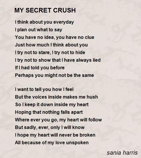 Crush Poems, Hopeless Crush Quotes, Crush Quotes For Him, Love Poems For Him, Secret Crush Quotes, Poems For Him, Secret Crush, Cute Texts For Him, Feeling Used Quotes