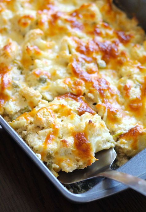 Queso Cauliflower Bake | 12 Tomatoes 12 Tomatoes Queso Cauliflower Bake, Quest Cauliflower Bake, Cauliflower Sides Recipes, Tasty Cauliflower Recipes, Queso Cauliflower Bake, Cheesy Cauliflower Casserole 12 Tomatoes, Creamy Baked Broccoli With Tomatoes And Kale, Cauliflower Baked Potato, Califlower Casserole