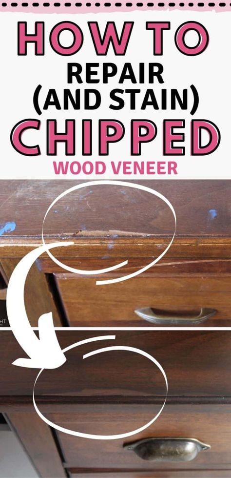 Veneer Dresser Makeover Diy, Golf Organizer, Diy Furniture Repair, Easy Furniture Makeover, Veneer Furniture, Wood Restoration, Dresser Makeovers, Furniture Makeover Ideas, Refinish Furniture