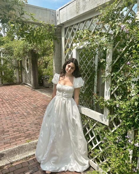 butterfly dream ౨ৎ wearing the dauphine maxi dress by @maisonamory code "isabellaricci" to save 🤍 #cottagecore #cottagecoreaesthetic #cottagecorefashion #fairycore #angelcore #coquette cottagecore dress, fairy aesthetic, angelcore style, coquette fashion, pinterest aesthetic White Coquette Dress, Angelcore Aesthetic Outfits, White Cottagecore Dress, Vintage Princess Aesthetic, Aesthetic Angelcore, Princess Era, Cottagecore Skirt, Angelcore Aesthetic, Coquette Princess