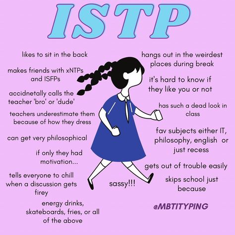 Istp Personality Type, Istp Personality Aesthetic, Istp Girl, Istp Vibes, Istp Aesthetic, Intp Istp, Istp Relationships, Istp Mbti, Istp Characters