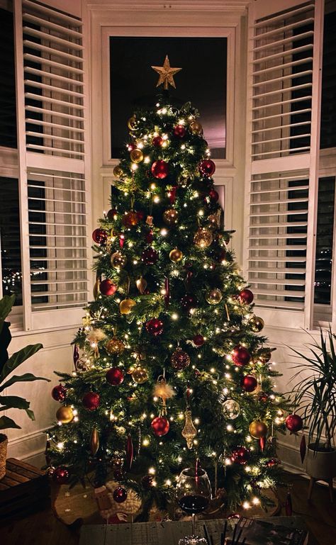 Window Christmas Tree, Window Christmas, Bow Window, Bay Window, Christmas Tree, Holiday Decor, Christmas, Home Decor, Home Décor