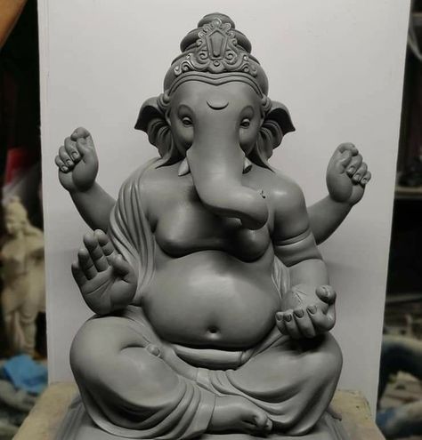 Ganesh Murti Images, Mumbai Ganpati, Jay Ganesh, Ganesha Art Illustration, Clay Ganesha, Dancing Ganesha, Ganpati Bappa Wallpapers, Disney Movie Art, Oil Pastel Drawings Easy