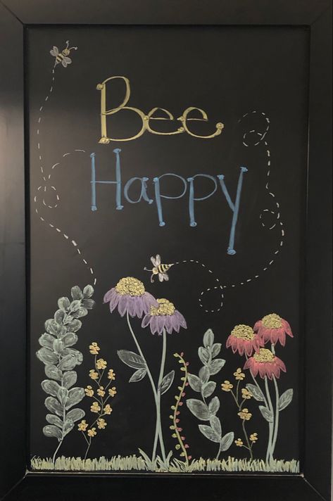 Spring and Summer Chalkboard Art Botanical Chalkboard Art, Chalkboard Flowers Easy Spring, May Blackboard Ideas, Spring Flowers Chalkboard Art, Nature Chalkboard Art, Spring Themed Chalkboard, Spring Chalkboard Quotes, Black Board Ideas Chalkboards, Spring Dry Erase Board Art