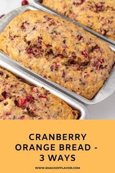 Orange Quick Bread, Orange Cranberry Bread, Orange Bread Recipe, Festive Bread, Orange Bread, Quick Bread Recipe, Cranberry Orange Bread, Winter Baking, Thanksgiving Desserts Easy