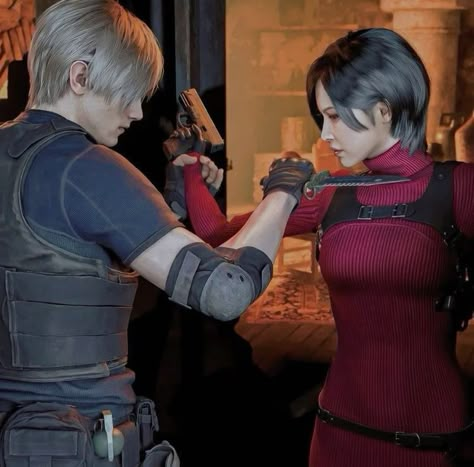 Ada And Leon Matching Wallpaper, Ada Wong X Leon, Ada Wong Gif, Leon And Ada, Re4 Remake, Ada Resident Evil, Cosplay Couple, Resident Evil 4 Remake, Bring Me To Life